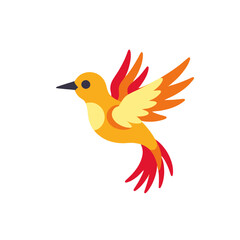 Obraz premium hummingbird-illustration-colorful-bird-graphic-design-vector-art