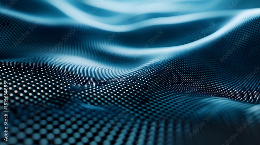 Poster abstract digital graphic design with undulating surface texture.