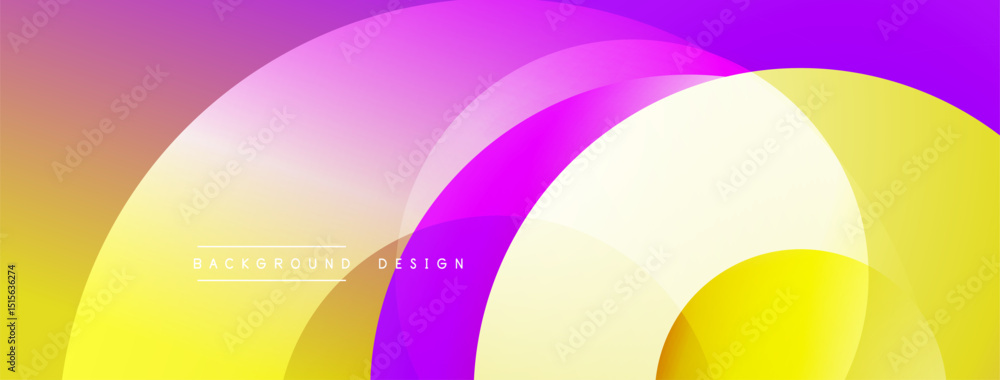 Aufkleber Abstract colorful background. Overlapping circles create dynamic gradient effect. Modern design suitable for various projects.
