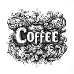 Realistic and artistic illustrations of coffee beans, brewing equipment, coffee cups, baristas, coffee farms, roasting processes, and café scenes