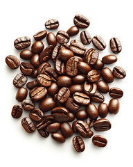 Realistic and artistic illustrations of coffee beans, brewing equipment, coffee cups, baristas, coffee farms, roasting processes, and café scenes