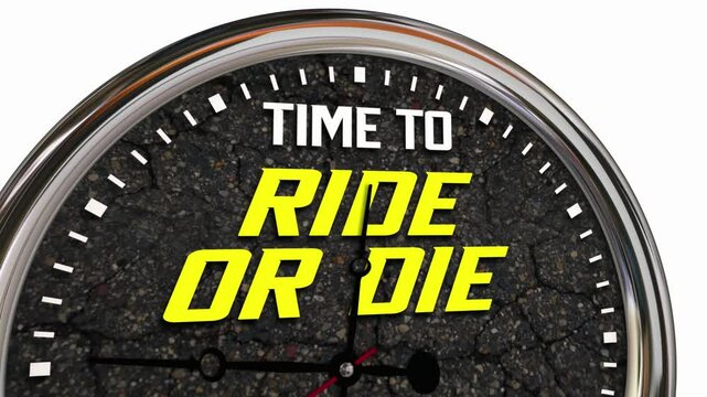 Time to Ride or Die Clock Loyalty Test Commit Partner Team 3d Animation