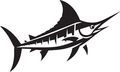 marlin fish vector art illustration