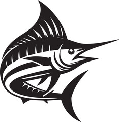 marlin fish vector art illustration