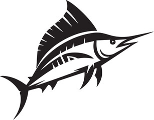 marlin fish vector art illustration