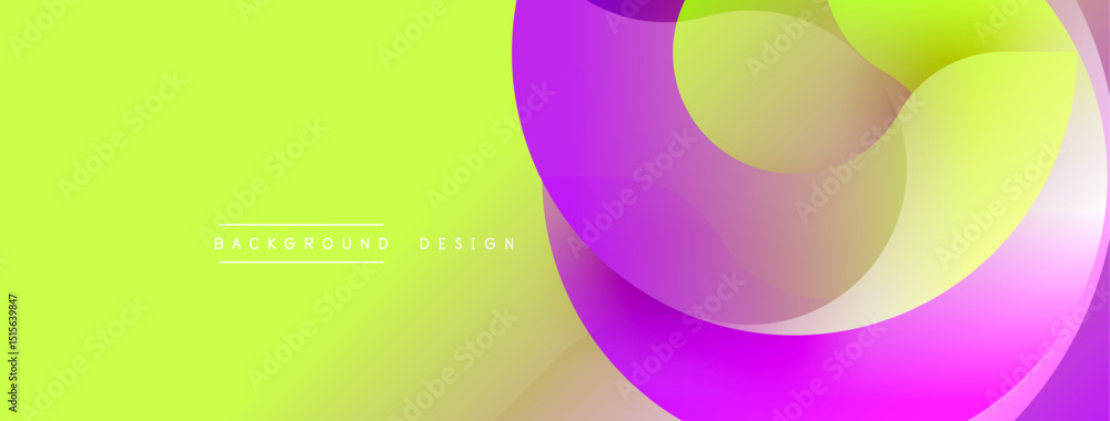 Poster abstract fluid shapes, vibrant colors, modern design. gradient background creates dynamic visual eff