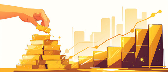 Shiny Gold Bars and Coins: Luxury, Wealth, and Investment Symbolism