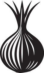 Onion Icon. A simple black silhouette