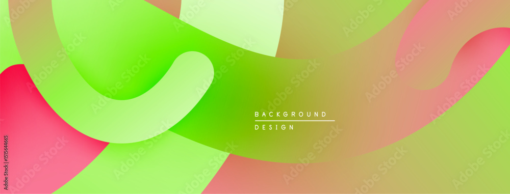 Poster abstract fluid shapes, vibrant colors blend. modern design, smooth gradients create dynamic composit