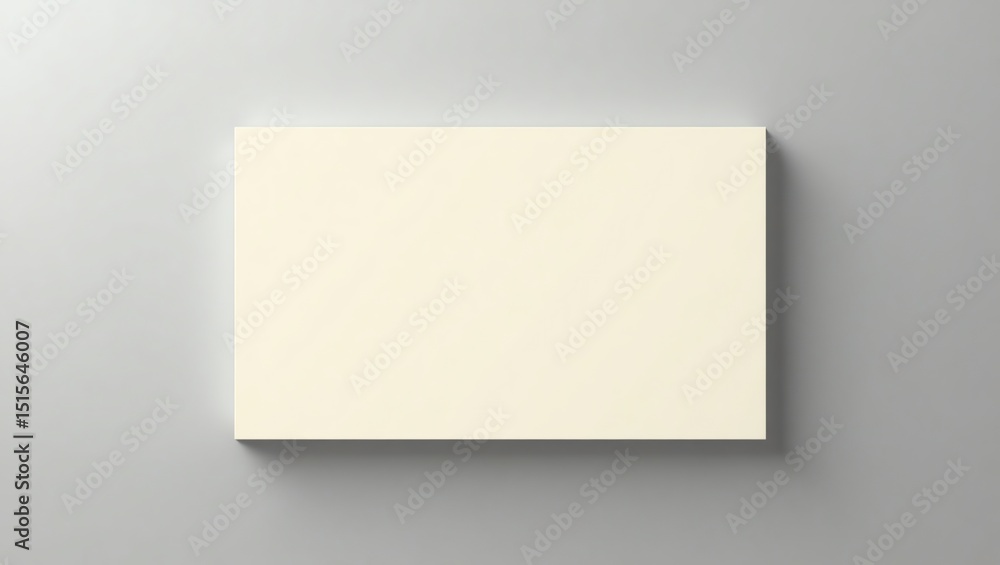 Poster plain beige card on grey background for mockup display