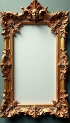 Intricate floral carving, ornate gilded frame, embroidery, home decor