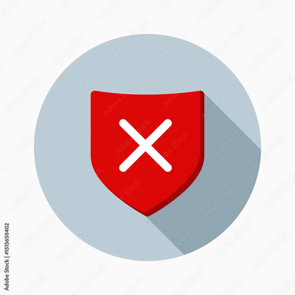 Poster design illustration graphic of unprotected icon with flat style. suitable for ui, mobile design, web
