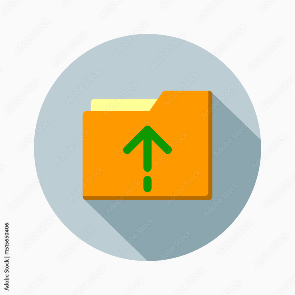 Poster design illustration graphic of upload files icon with flat style. suitable for ui, mobile design, we