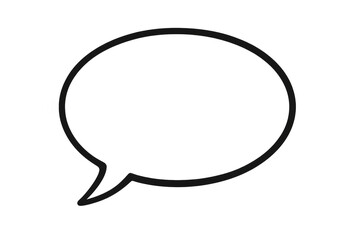 Hand-drawn speech bubble provides space for communication, featuring a transparent background for easy integration into various designs