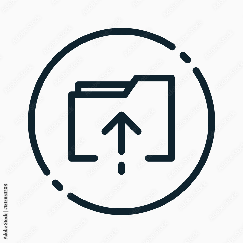 Poster design illustration graphic of upload files icon with line style. suitable for ui, mobile design, we