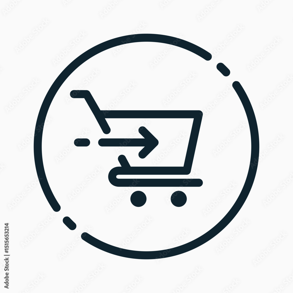 Poster design illustration graphic of checkouts icon with line style. suitable for ui, mobile design, web d