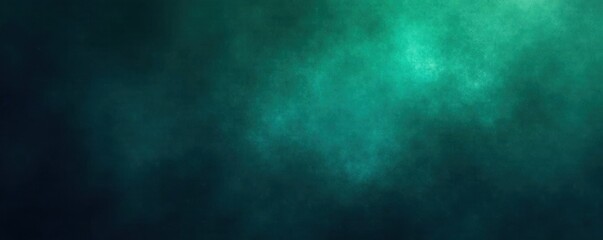 Fototapeta premium Dark blue-green gradient, gritty noise effect , banner design, gritty