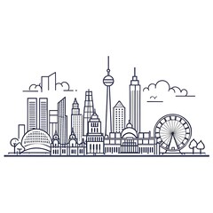 Obraz premium city skyline