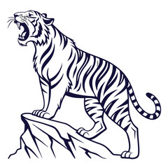 Obraz premium tiger vector image