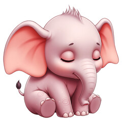 Naklejka premium Cute Cartoon Elephant Illustration, Perfect For Children's Products