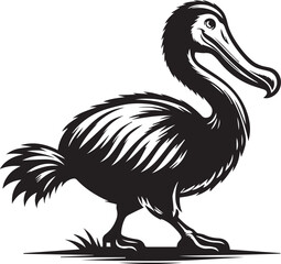 Fototapeta premium pelican bird vector illustration, pelican bird silhouette vector, pelican bird icon design