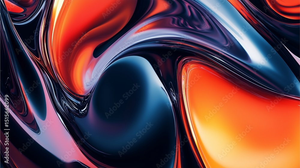 Poster abstract fluid swirl: a dynamic composition of swirling colors and textures, the image showcases vib
