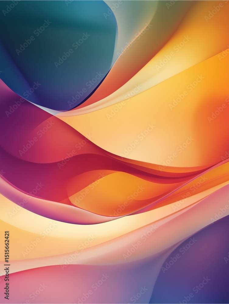 Poster abstract flowing colors: vivid, swirling waves of color create a dynamic and energetic abstract artw