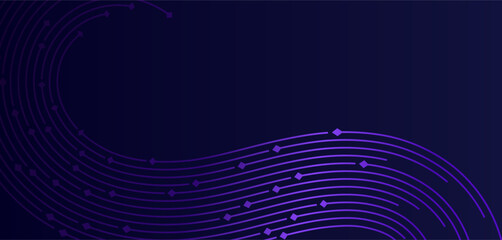 Abstract purple lines flowing on dark blue - perfect for art exhibitions
