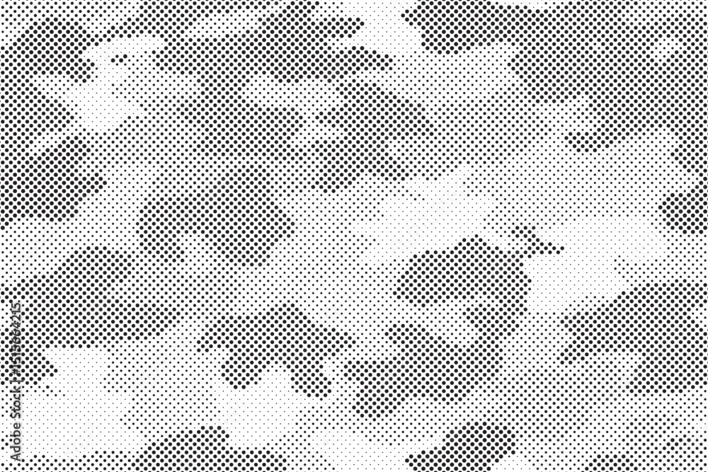 Leinwandbilder abstract halftone seamless camouflage pattern. repeating digital dotted hexagonal camo military text
