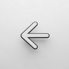 Obraz premium White Arrow Pointing Left