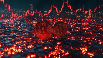 Bitcoin Crypto Currency Crash - Powered by Adobe