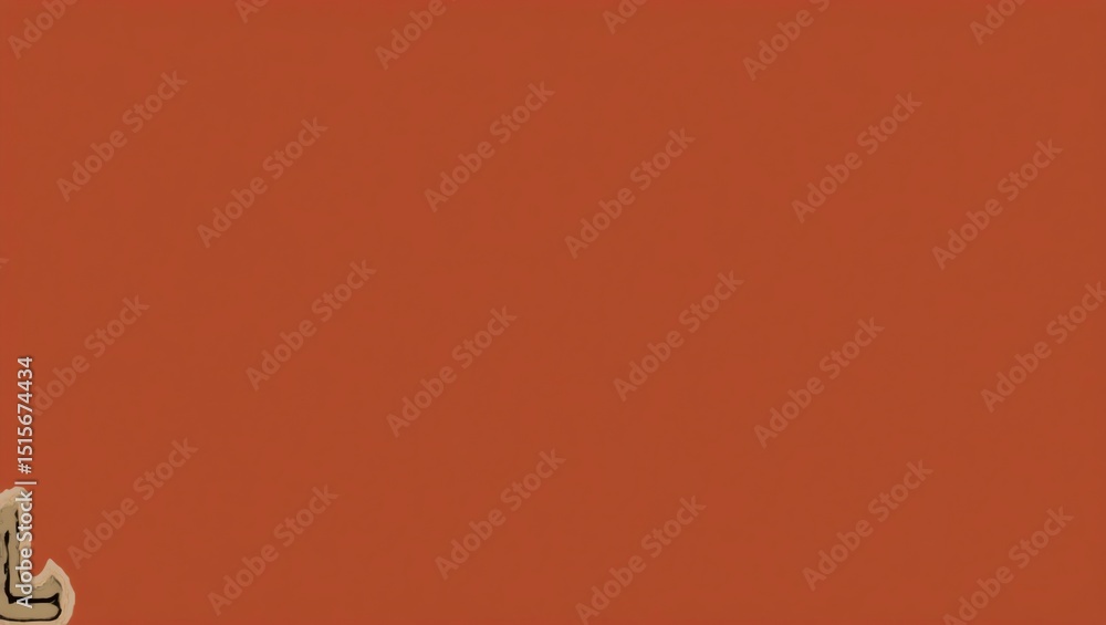 Aufkleber solid rust colored background with a small abstract design element