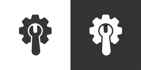 Repair icon. Solid glyph series icon