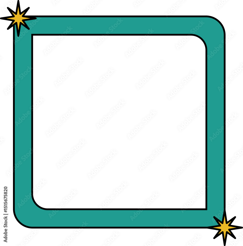 Poster retro qr code frame element