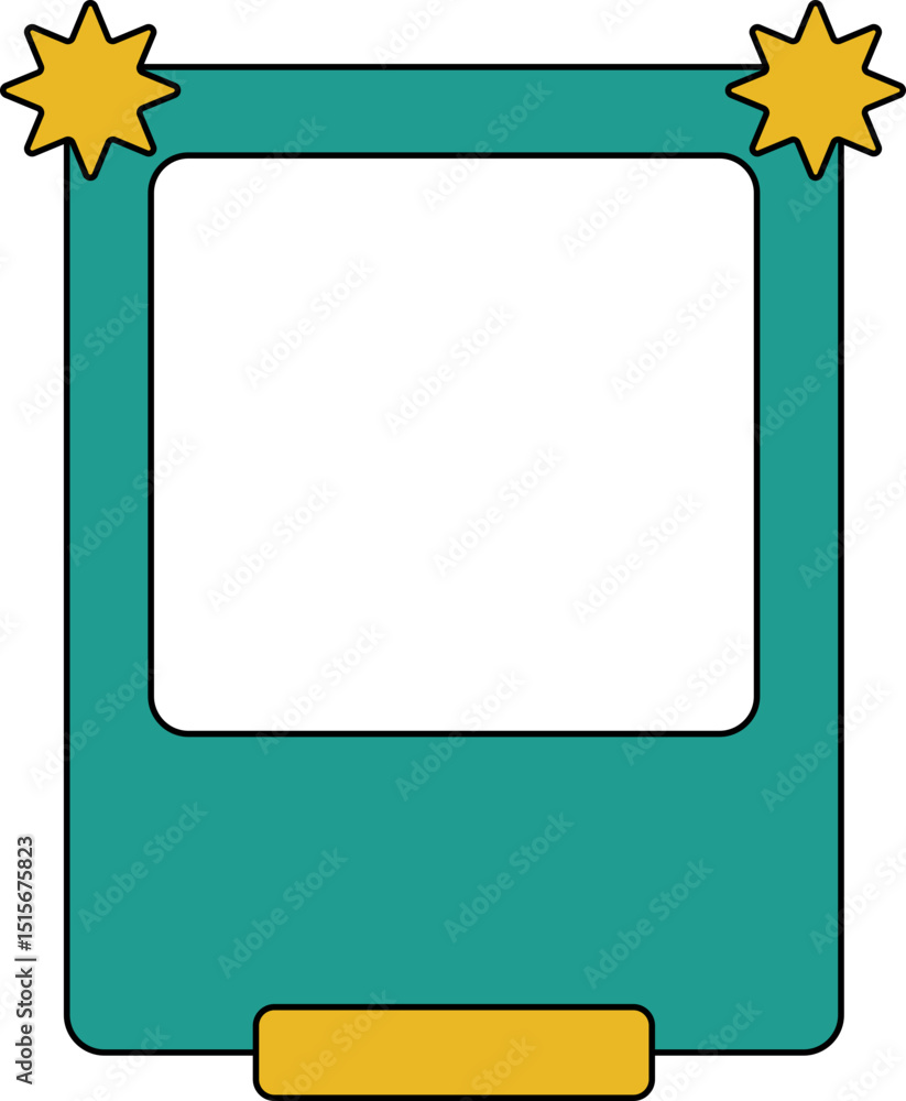 Poster retro qr code frame element