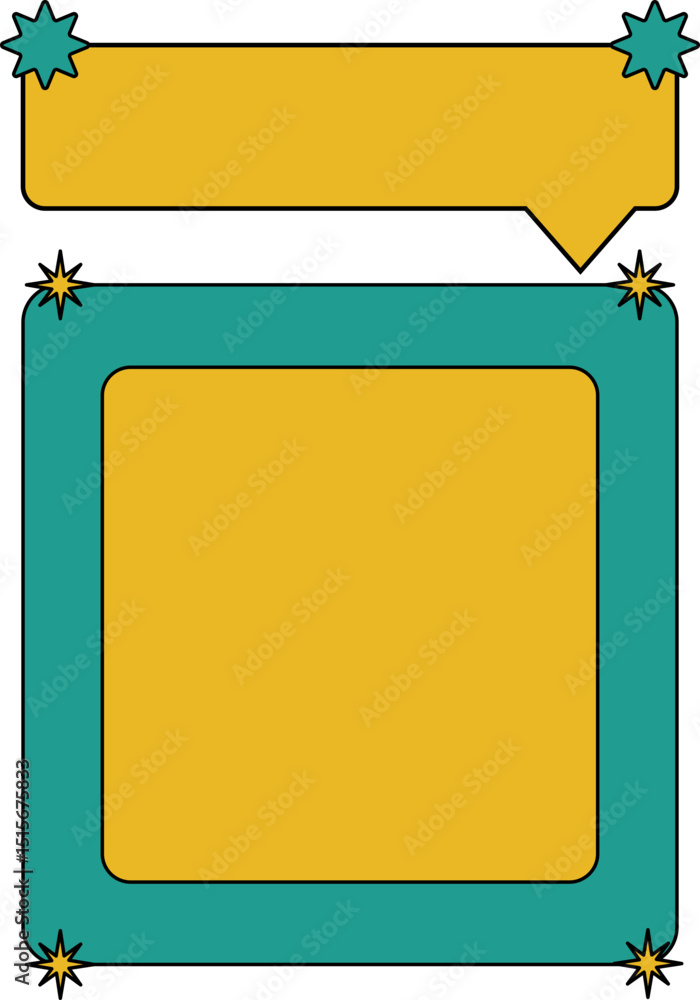 Poster retro qr code frame element