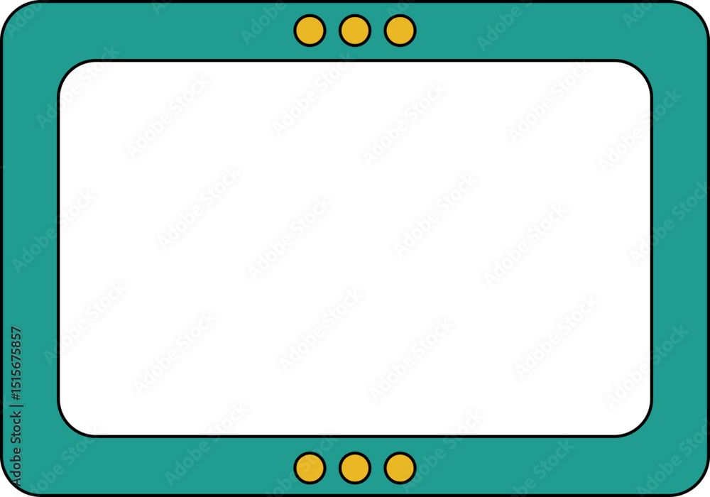Poster retro qr code frame element