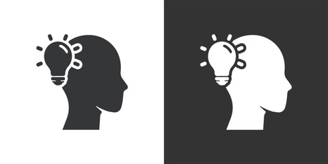 Creativity icon. Solid glyph series icon