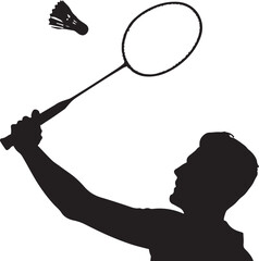 Badminton Icon Vector Silhouette