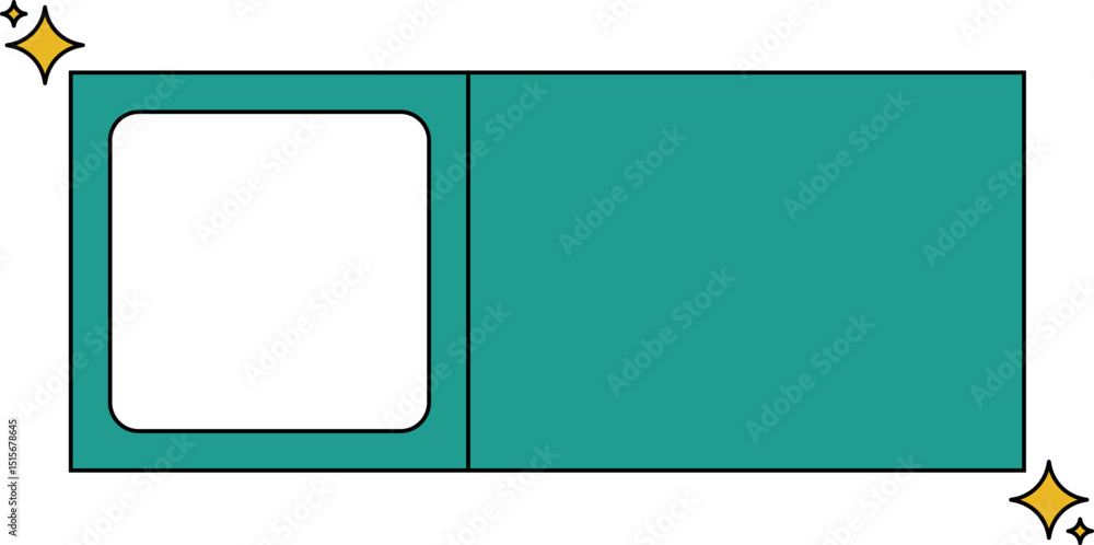 Poster retro qr code frame element