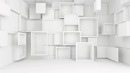 "3D-Effect White Background for Dynamic Advertising - Immersive Visual Solution with Depth and Dimension for Brand Campaigns.