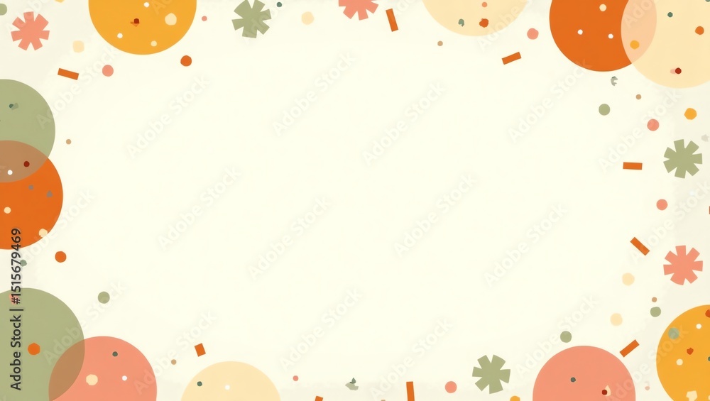 Poster colorful geometric pattern frame with space for text or design