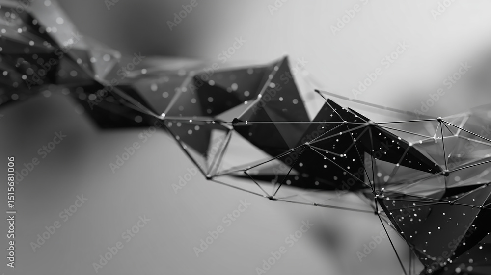 Aufkleber monochrome angular lines with grainy abstract background