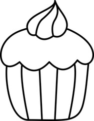 Cake Outline Icon Illustration