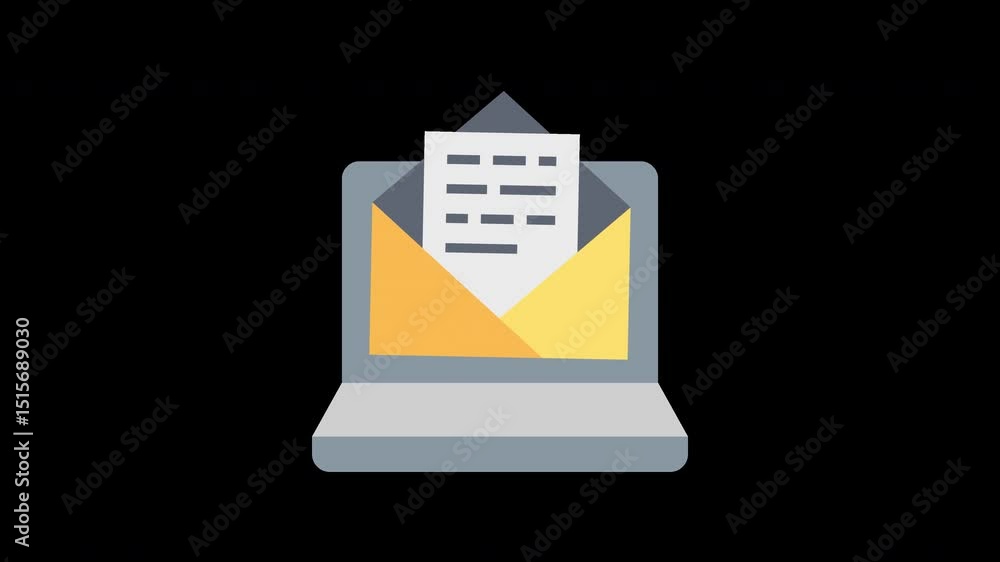 Poster digital correspondence and communication through electronic mail and technology on a transparent bac