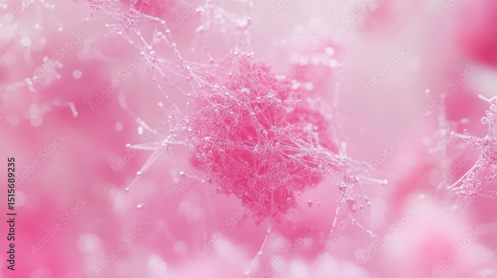 Poster abstract pink art displaying delicate structures and soft forms