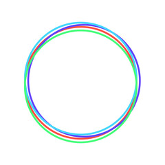 Colorful Circle Lines. Vector Illustration