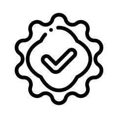 Obraz premium checkmark line icon