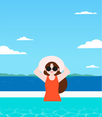 여름 바다 풀장