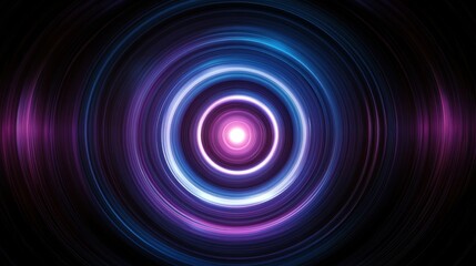 Abstract image showcasing concentric circles of various colors and light